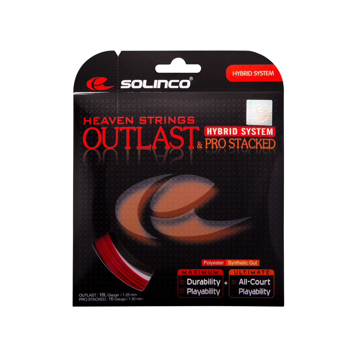 Set de corda Híbrido Solinco Outlast + Pro Stacked 12m