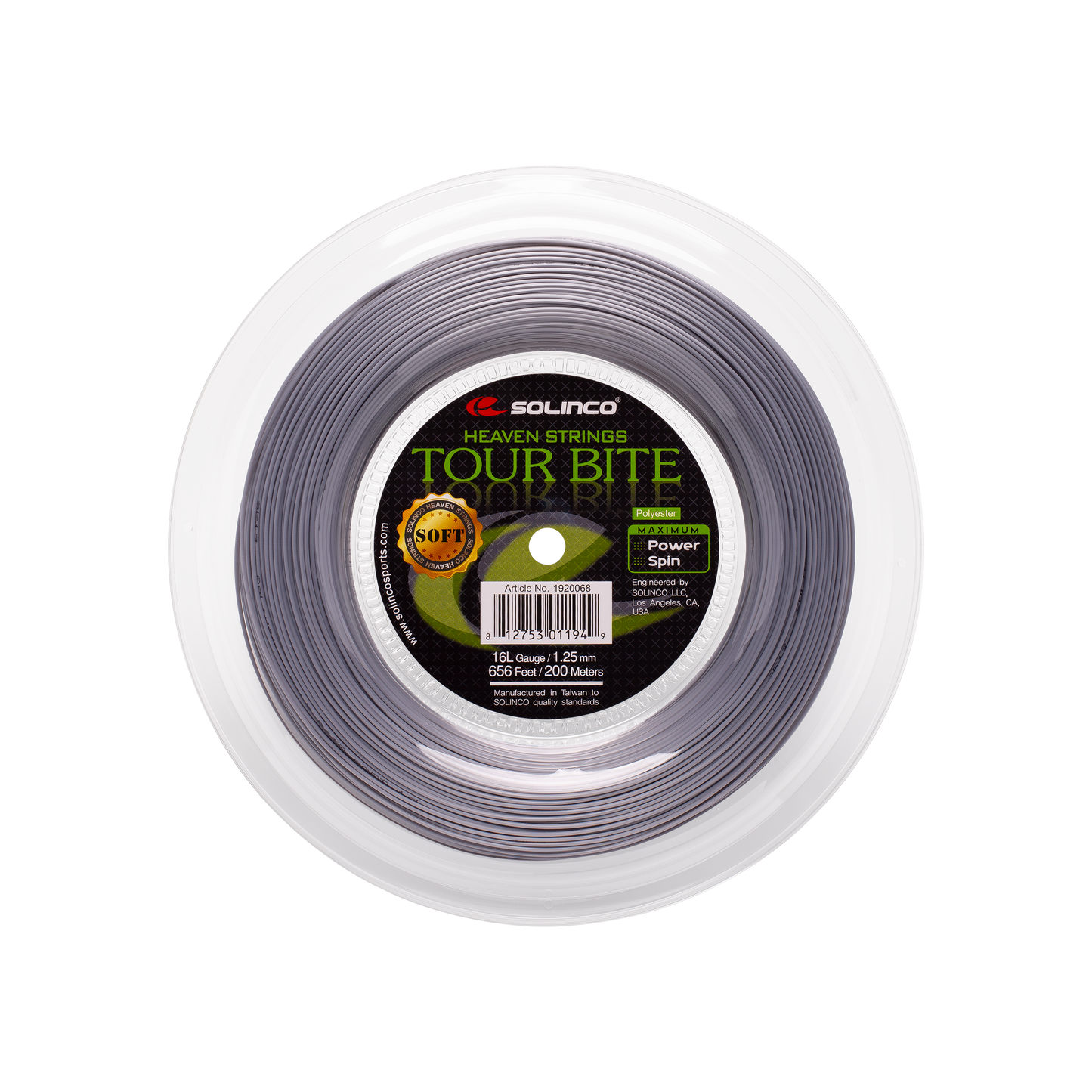 Rolo de corda Solinco Tour Bite Soft 200m - Co-Poliéster